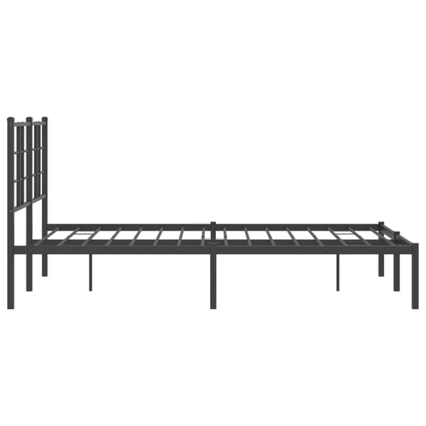 vidaXL metalsengestel med hovedgærde sort 120x190 cm