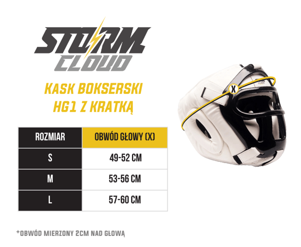 StormCloud HG1 Boksehjelm med Gitter Sort M