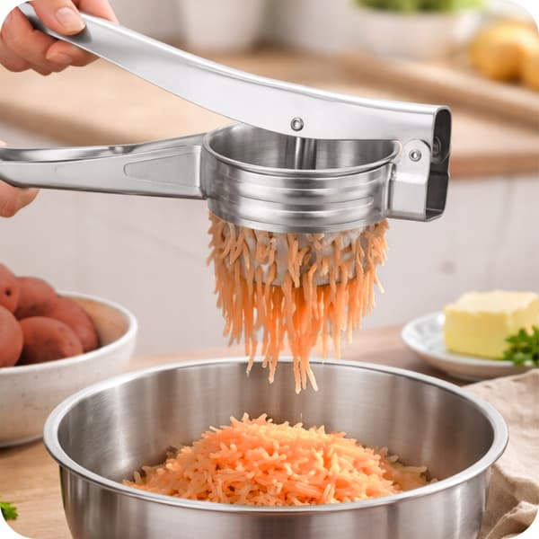 Hvidløg kartoffelpresser rustfri stål grøntsagspresser