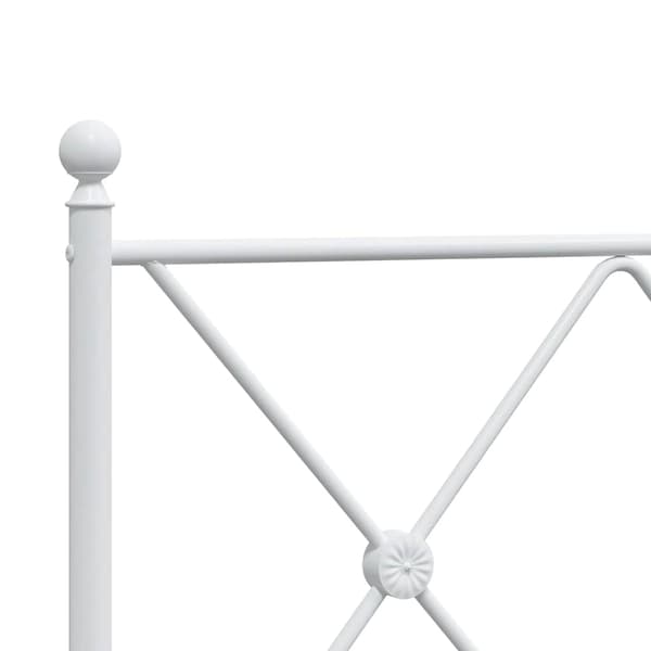 vidaXL Sänggavel i metall vit 75 cm