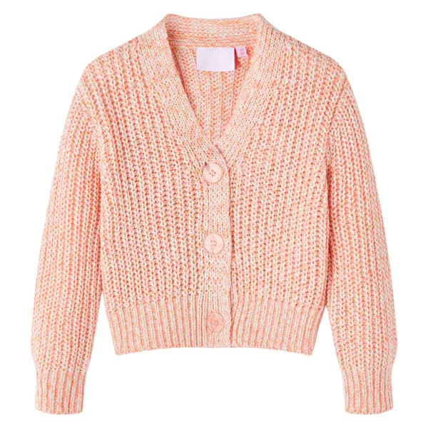 Barnstickad kofta, blandad rosa, 104