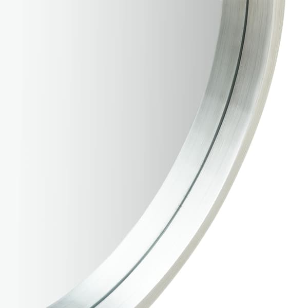 vidaXL Väggspegel med rem, 60 cm, Silver