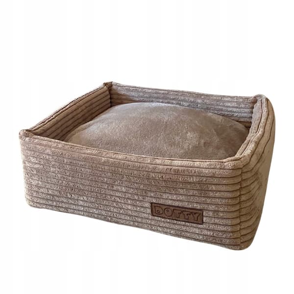 Hundbädd för katter, soffa för hundar, DOTTY - beige cappuccino S