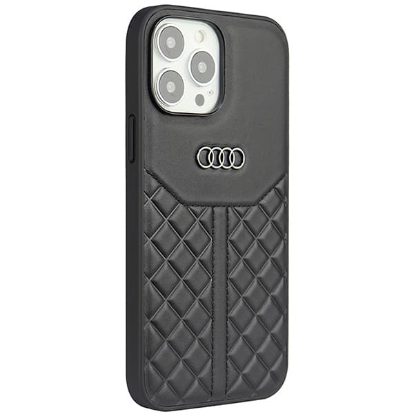 Audin aito nahkakotelo iPhone 13 Pro Maxille, musta