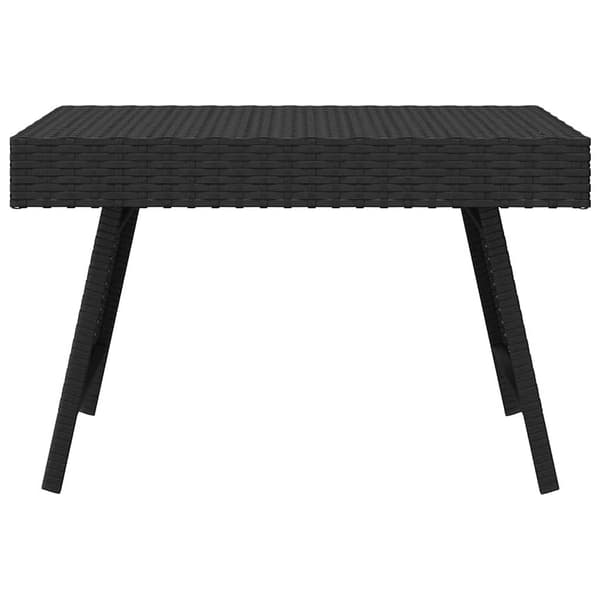 vidaXL foldbart sidebord sort 60x40x38 cm polyrattan