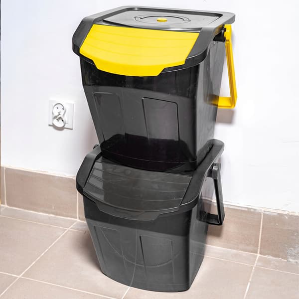 EcoBox 2 affaldssorteringsspand SORT OG GUL