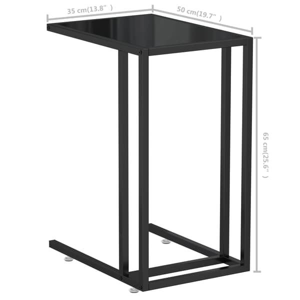 vidaXL computer sidebord sort 50x35x65 cm