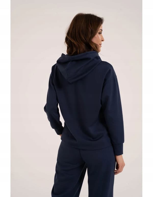 Moraj damehoodie blød og behagelig blå S