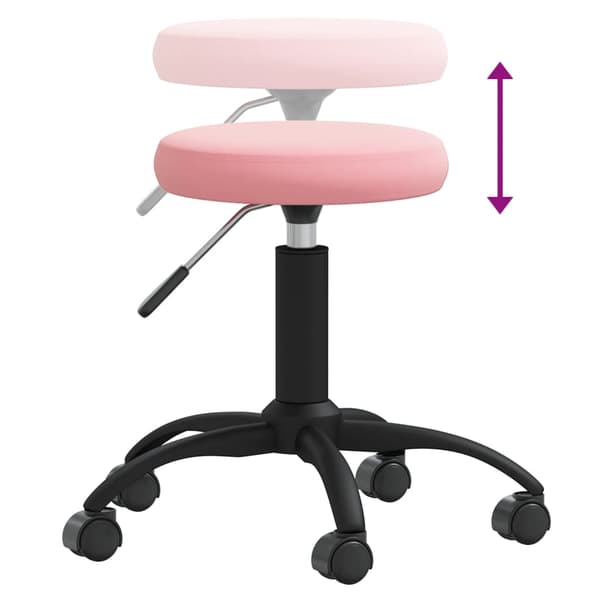 vidaXL Massagepall klädd i sammet rosa