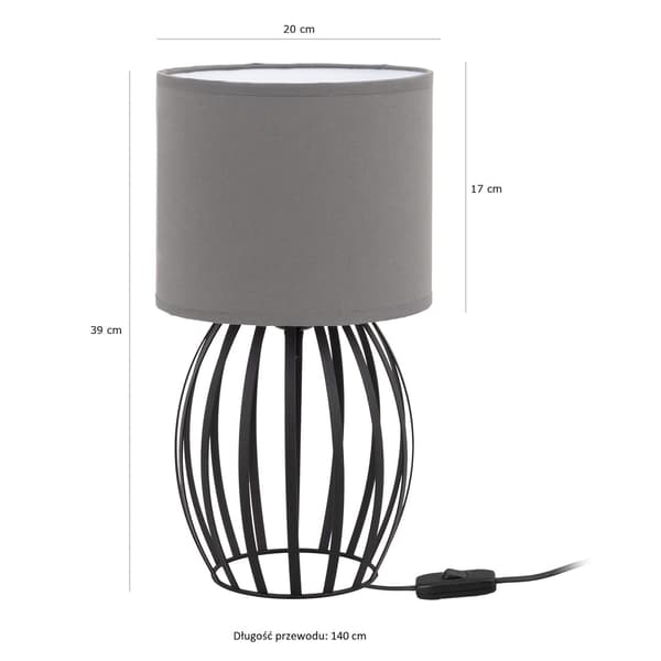 Tornado ASBZN-lampa grå