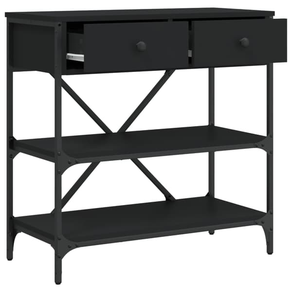 vidaXL konsolbord sort 75x34,5x75 cm