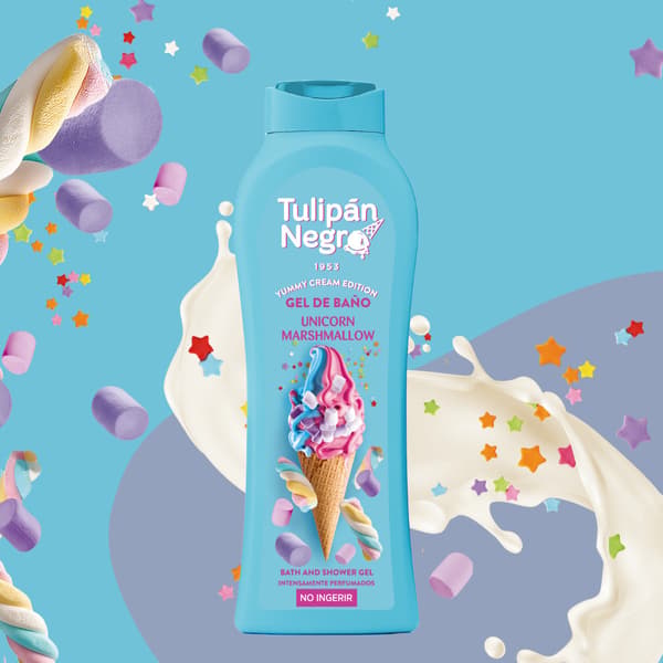 Marshmallow Unicorn Duschgel 650ml Tulip Negro