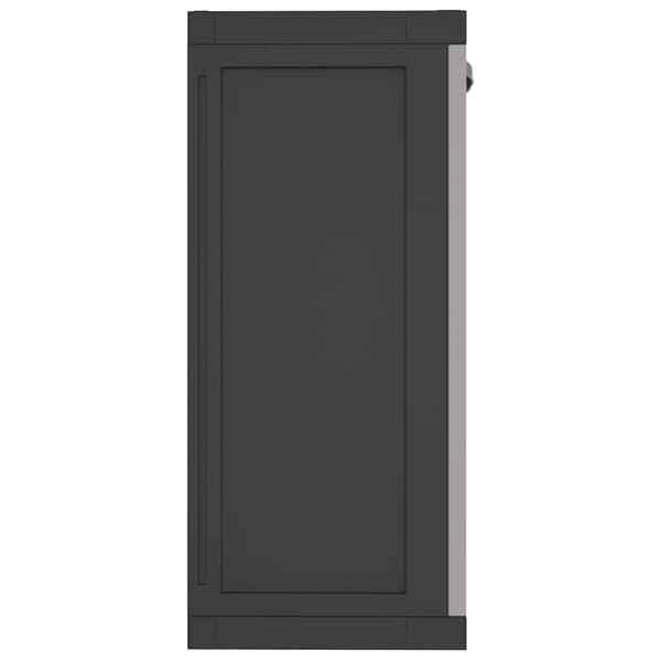 vidaXL haveskab grå og sort 65x37x85 cm PP
