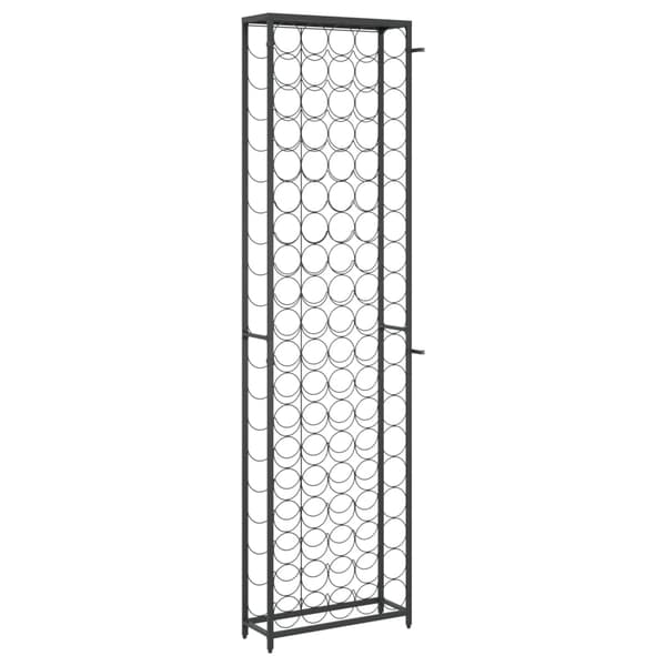 vidaXL Pulloteline 95 pullolle musta 54x18x200 cm takorauta