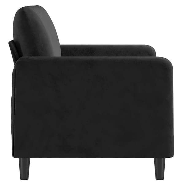 vidaXL 2-sitssoffa, svart, 120 cm, klädd i sammet
