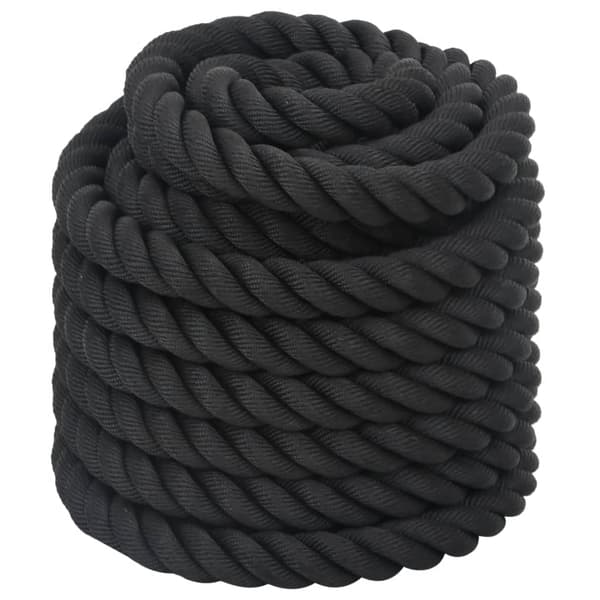 vidaXL træningsreb, sort, 12 m, 9 kg, polyester