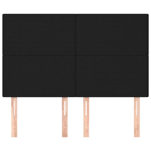 vidaXL sengegavle, 4 stk., sort, 72x5x78/88 cm, stof