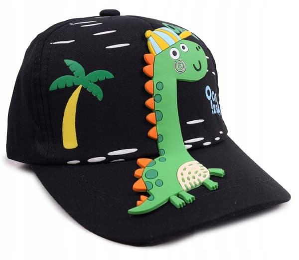 Yo! dinosaurie 3D baseballkeps svart 50/54