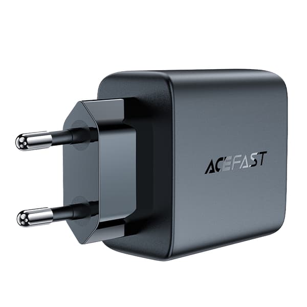 Hurtig GaN 35W PD 2x USB-C vægoplader sort