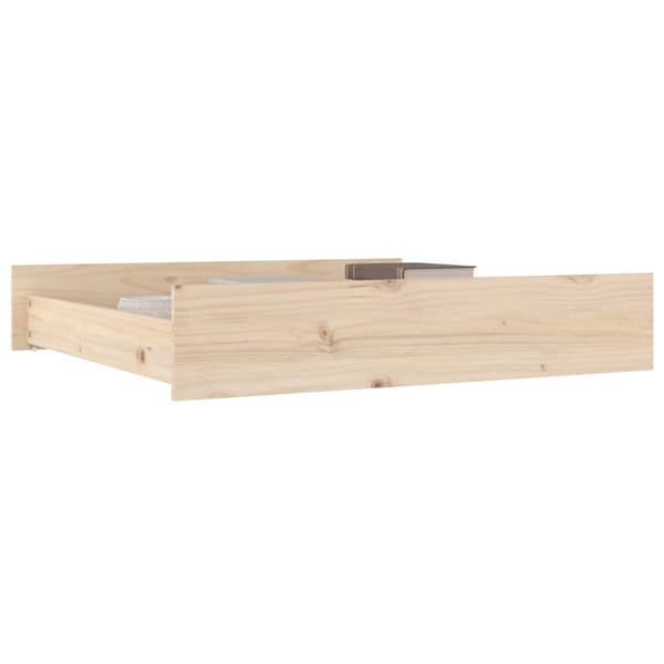 vidaXL Undersängslådor, 2 st, massiv furu