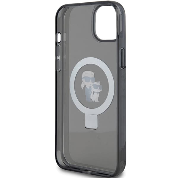 Karl Lagerfeld Ring Stand Karl&Choupette MagSafe-etui til iPhone 14, sort