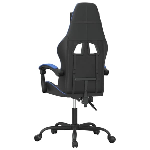 vidaXL gamingstol, sort og blå, kunstlæder