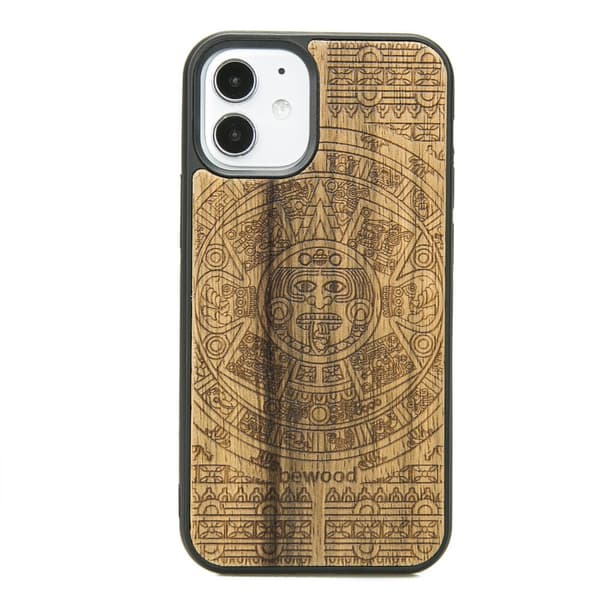 Træetui til iPhone 12 Mini AZTEC KALENDER LIMBA