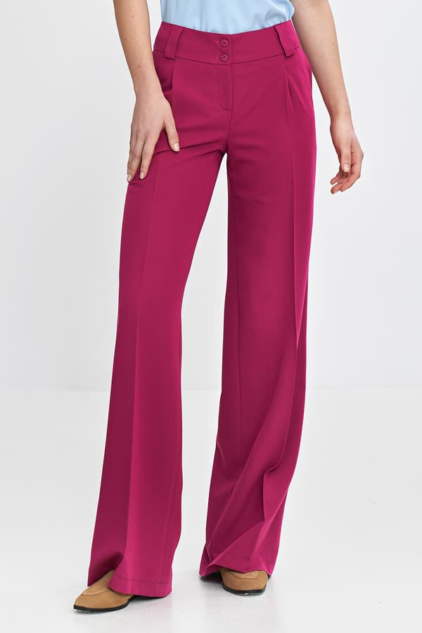 Vida byxor med veck - fuchsia 38