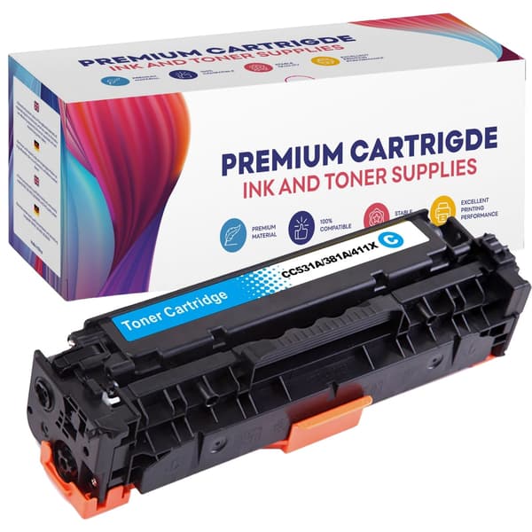 Toner til HP CC531A/CE411X/CF381X Cyan GP