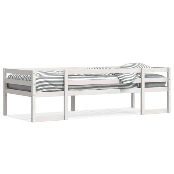 vidaXL Barnsängram vit 90x190 cm furu