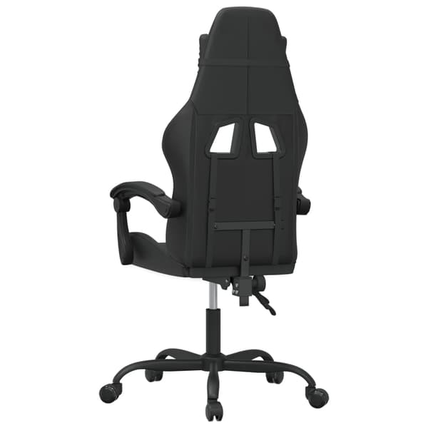 vidaXL drejelig gamingstol, sort, kunstlæder