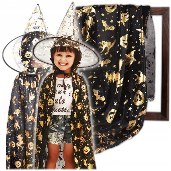 Baba Yaga Halloween kostume kappe med hat 80 cm