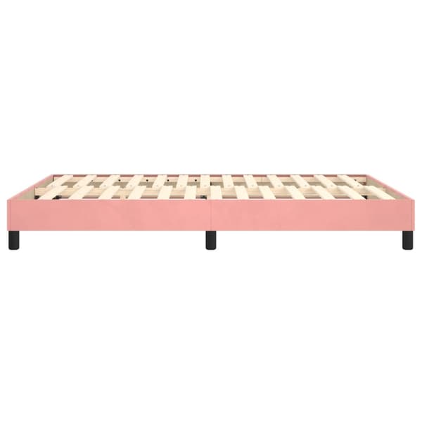 vidaXL Sängram rosa 140x190 cm sammet