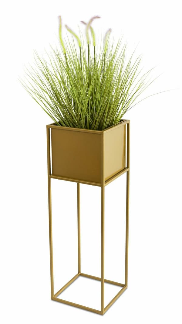 Modernt blomsterställ, guld, 70 cm