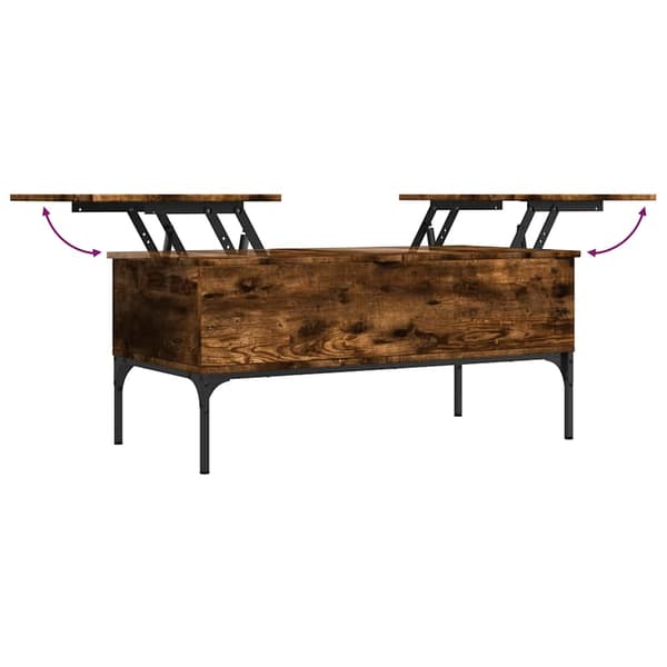 vidaXL sofabord røget eg 100x50x45 cm