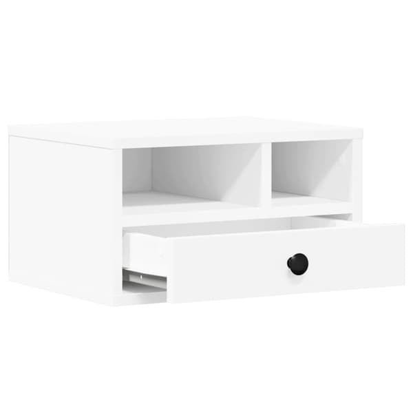 vidaXL printerstativ hvid 40x32x22,5 cm