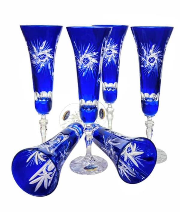 Koboltkrystal champagneglas 170 ml Olive Grinder