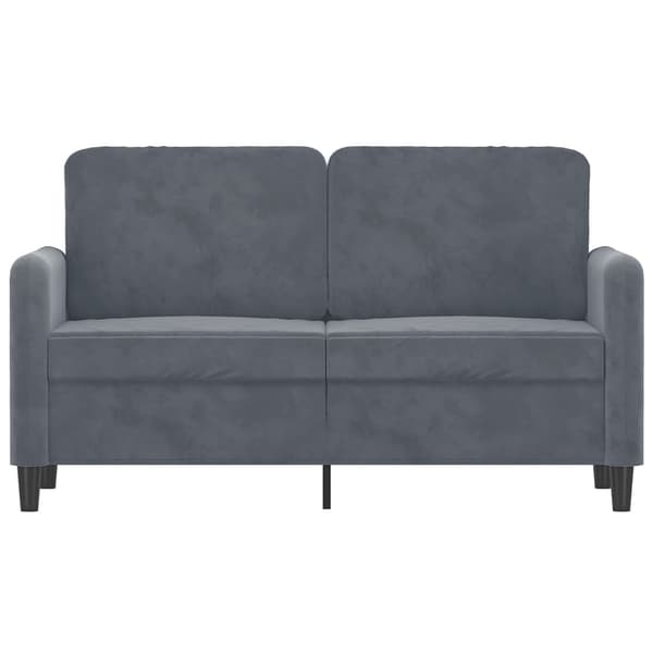 vidaXL 2-sitssoffa mörkgrå 120 cm klädd i sammet