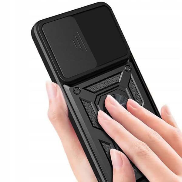 Etui til Samsung Galaxy S25 DEFENDER CAMERA ARMOR SLIDE RING + GLAS