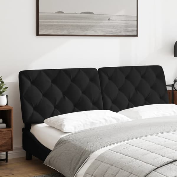 vidaXL hovedgærdehynde, sort, 160 cm, fløjl