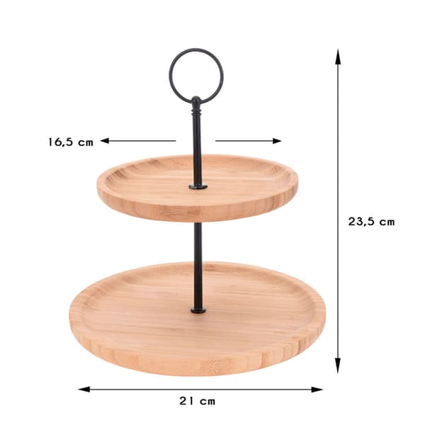 Bambu tårtfat, 2 nivåer