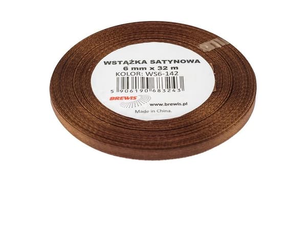 Brunt satinband 6mmx32m