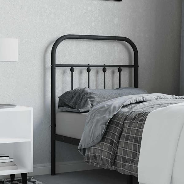 vidaXL metalsengegavl sort 75 cm