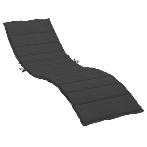 vidaXL Liggestolspude, Sort, 200x50x3 cm, Stof
