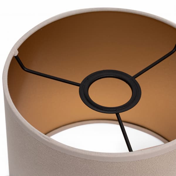 Tornado lampskärm rund 20 beige-guld sammet