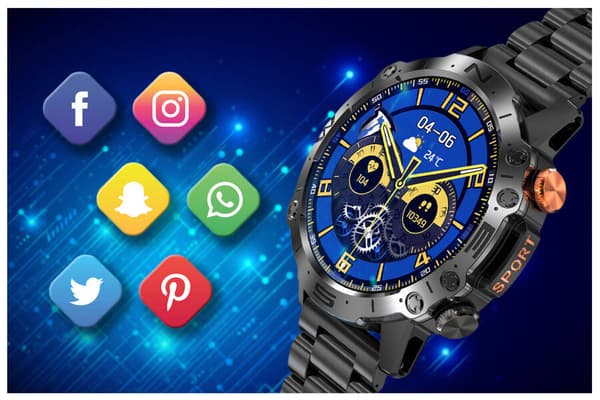 Herr smartklocka GRAVITY GT20-1 - AMOLED, Extra rem (sg024a)