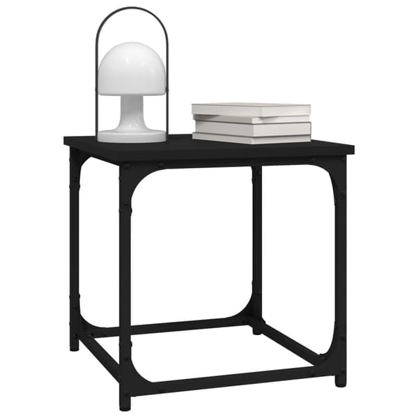 vidaXL sidebord, sort, 40x40x40 cm, træbaseret materiale