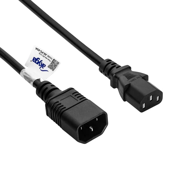 Akyga AK-PC-03C Strømforlængerkabel 3-benet til C13 / C14 Computer 1,8m