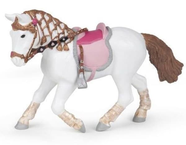 En sadlet pony