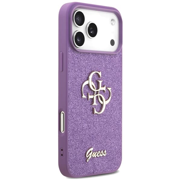 Guess Fixed Glitter Big 4G cover til iPhone 17 Pro Max lilla